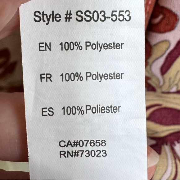 Revamped Dusty Rose Floral 3/4 Sleeve Duster Jacket. Size M - Picture 4 of 4